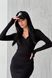 Стильное теплое миди платье с капюшоном ангора черного цвета jf-жозе фото 6