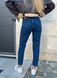 Женские синие джинсы МОМ с высокой талией Турция (р.25-31) suz- d006 фото 2