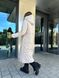 Зимове жіноче пальто з капюшоном із плащової тканини бежевий MiD-127 фото 11