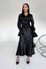 Нарядний жіночий костюм Блуза+Спідниця з атласу черного цвета jf-ліліан фото 5