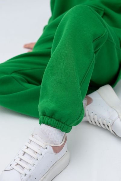 Детский теплый спортивный костюм на флисе унисекс зеленый tevi-1520 фото