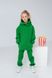 Детский теплый спортивный костюм на флисе унисекс зеленый tevi-1520 фото 6