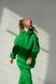Детский теплый спортивный костюм на флисе унисекс зеленый tevi-1520 фото 4