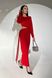 Вечернее платье макси с высоким фигурным вырезом сбоку красный jf- Авелін фото 5