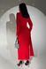 Вечернее платье макси с высоким фигурным вырезом сбоку красный jf- Авелін фото 6
