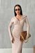 Стильна тепла міді сукня з капюшоном ангора колір бежевий jf-жозе фото 6
