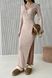 Стильна тепла міді сукня з капюшоном ангора колір бежевий jf-жозе фото 3