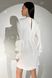 Стильное вечернее платье мини из костюмной ткани белого цвета jf- Дайон фото 6