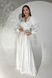 Неперевершена вечірня сукня максі на запах з ніжного шовку армані білий jf- Шик фото 2