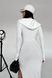 Стильное теплое миди платье с капюшоном ангора белого цвета jf-жозе фото 6