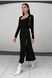 Чорна сукня облягаючого крою з високими розрізами з боків jf- містік фото 4