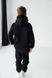 Дитячий теплий спортивний костюм на флісі унісекс чорний tevi-1520 фото 6