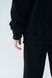 Спортивный детский костюм худи с капюшоном + джогеры оверсайз трехнить демисезонный Черный tevi-1530 фото 7