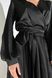 Неперевершена вечірня сукня максі на запах з ніжного шовку армані чорний jf- Шик фото 3