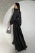 Неперевершена вечірня сукня максі на запах з ніжного шовку армані чорний jf- Шик фото 4