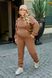 Утеплений спортивний костюм унісекс, шоколадного кольору tevi-7711 фото 2